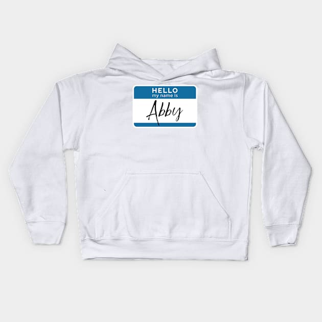 Abby Personalized Name Tag Woman Girl Firstname Last Name Birthday Kids Hoodie by Shirtsurf